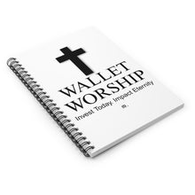 Load image into Gallery viewer, Wallet Worship Spiral Notebook — Christian Journal: "Invest Today, Impact Eternity"
